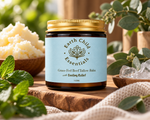 Cooling Tallow Balm with its raw ingredients: grass-fed beef tallow, peppermint and menthol