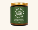 Earth Child Essentials grass-fed tallow moisturiser 250ml in amber glass jar with gold lid